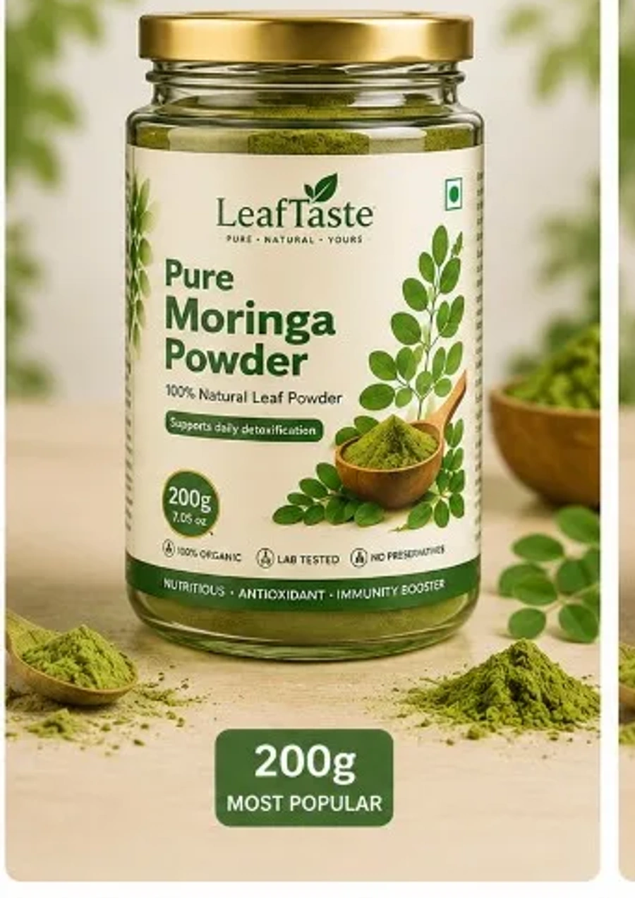 LeafTaste Pure Moringa Powder jar